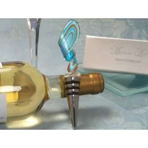 Wedding Favors Murano art deco collection blue and gold Swirl design 
