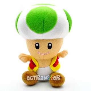 Super Mario Bros TOAD green Plush Doll Toy/MX188  