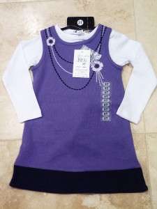 NWT Girls HARTSTRINGS Knit Top and Knit Dress Set Different Sizes 