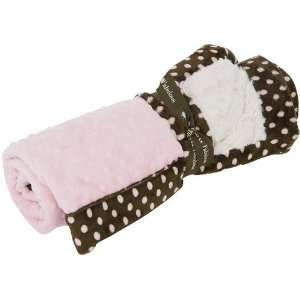  Pink Polka Dot & Pink/Ivory Blanket by Baby JaR Baby