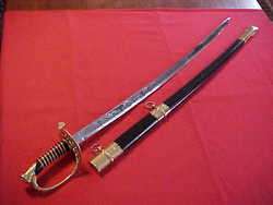 HORSTMANN 1850 US CIVIL WAR FOOT OFFICER SWORD NICE QUALITY w/ LEATHER 