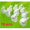 10 x Cute Baby Bath Toys Rubber Race rabbit white new  
