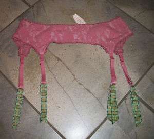 311 Victorias Secret Rose Pink Lace Garter Belt XS S  