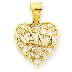  Nana Heart Pendant in 14k Yellow Gold Jewelry