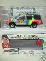 Silver Incent. #24 Jeff Gordon Chevy Tahoe Truck Bank  