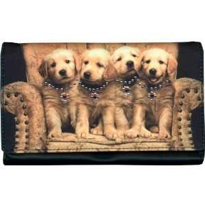  Golden Retriever Puppies Wallet 