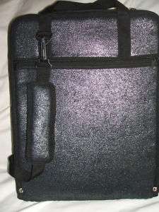 Over Armor Black Metallic 17 Ipad Laptop Case Bag,NEW  