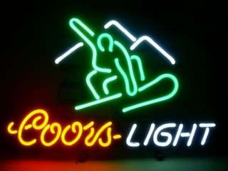 Coors Light Skiing Logo Beer Bar Pub Neon Sign M75 NEW  