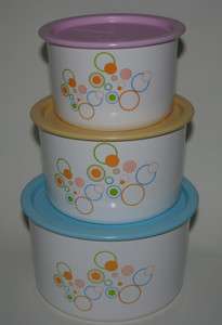   Touch Seal Topper Canister Round Containers Set Pastel Seals  