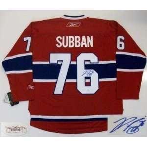 P.k. Subban Signed Montreal Canadiens Rbk Jersey Jsa 