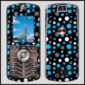  Motorola SLVR L7 Blue Dots Skin 29085 