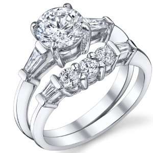   Engagement Ring Set with High Quality Cubic Zirconia Size 8 Jewelry