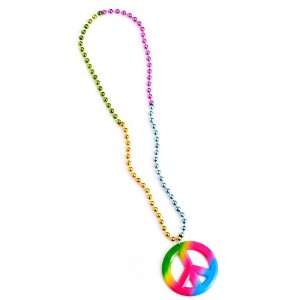 Lets Party By Forum Novelties Hippie Peace Beads / Multi colored   One 