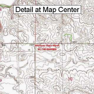  USGS Topographic Quadrangle Map   Weisser Dam West, North 