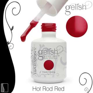 Gelish Soak Off .5 oz Hot Rod Red Gel Nail Color UV Manicure Harmony 