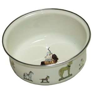  Golden Rabbit   Hobby Horse Boy Child Bowl with Lid 