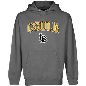 Long Beach State 49ers Gunmetal Logo Arch Applique Midweight Pullover 