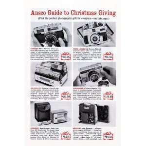  Ansco Cameras for Christmas Vintage Ad   1960s (Projector 