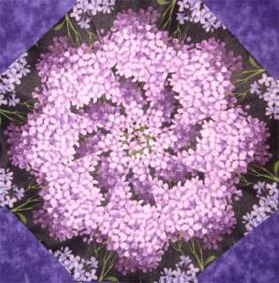 Lovely Lilacs 8 Kaleidoscope Quilt Block Kit  