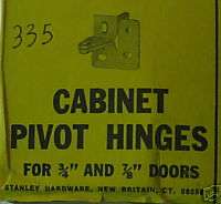 STANLEY #335 USP CABINET PIVOT HINGES, PRIMED FOR PAINT  