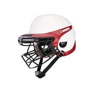  NEW WORTH WLBH S8WG BATTING HELMET WITH GUARD WHITE WITH 