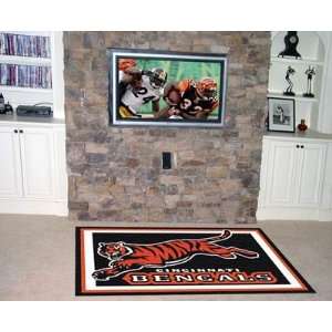   Cincinnati Bengals NFL Merchandise   Area Rug 5 X 8