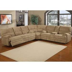  3pc Traditional Modern Sectional Recliner Fabric Sofa Set 
