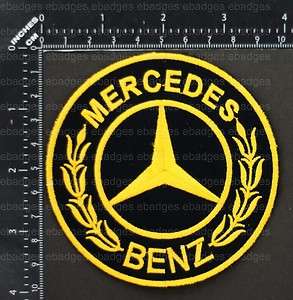 F503 Gold Mercedes Benz Car Sign/Logo Iron Patch  