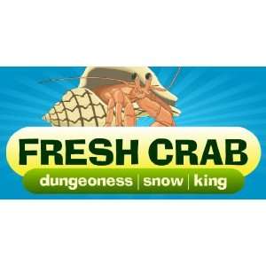  3x6 Vinyl Banner   List of Fresh Crab 