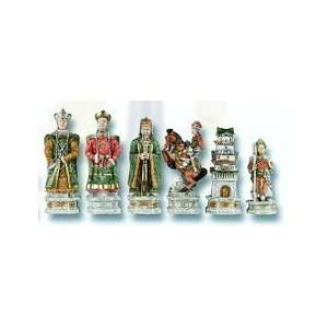  The Ming Dynasty   Chessmen   Hand Painted History Themed 
