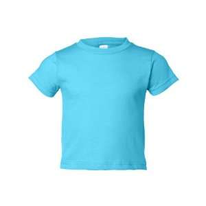  Rabbit Skins Toddler Short Sleeve Cotton T Shirt, Aqua, 2T 