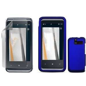 HTC Arrive Combo Rubber Blue Protective Case Faceplate Cover + LCD 