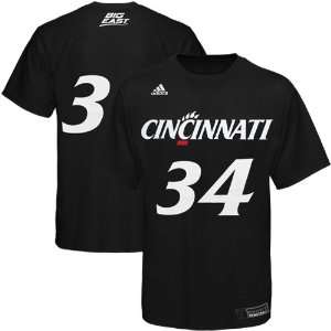  adidas Cincinnati Bearcats #34 Black Basketball Player T 