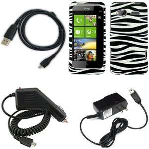 iFase Brand HTC Radar 4G Combo Black/White Zebra Protective Case 