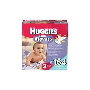  Huggies Little Movers Diapers, Size 3 (16 28 lbs.), 164 ct 