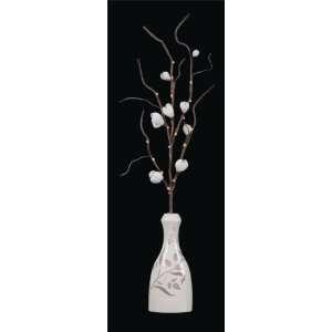   Maagnolia flower branch with micro 20 led lights white