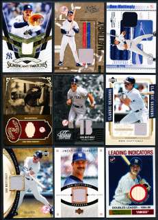 19) Count 2001 2007 UD SP Don Mattingly Game Used Bat Jersey Swatch 