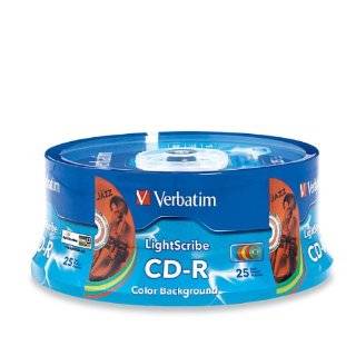 Verbatim 95460 700 MB 52x LightScribe Color Recordable Discs CD R,