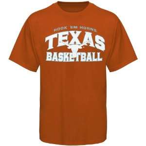 Texas Longhorns Burnt Orange I Love College Hoops Team Spirit T shirt 
