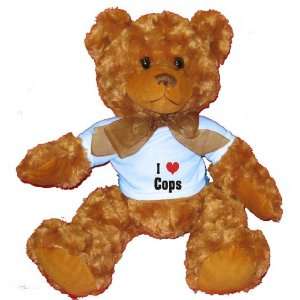  I Love/Heart Cops Plush Teddy Bear with BLUE T Shirt Toys 