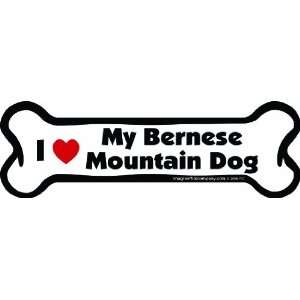   This Bone Car Magnet, I Love My Bernese Mountain Dog, 2 Inch by 7 Inch