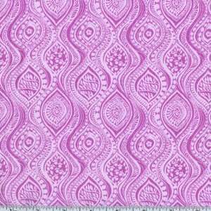  45 Wide Bubbles & Blooms Purple Fabric By The Yard Arts 