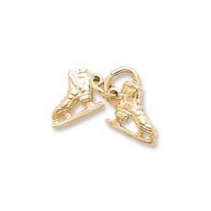  Ice Skates Charm in Yellow Gold Jewelry