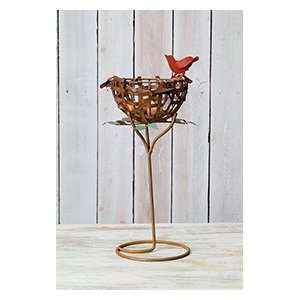 16 Metal Home Dcor Feather Friends Birds Nest Tabletop 
