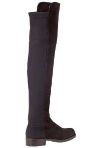 NIB Stuart Weitzman 5050 Black Suede Stretch Over The Knee Boots size 
