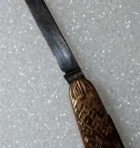 Old Freemasons Mason Knife 2 blades marked SHEFFIELD  