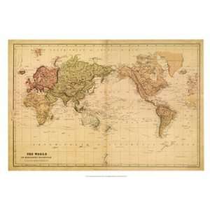  Map of the World, c.1800s (mercator projection 