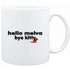  Mug White  Hello Melva bye kitty  Female Names Sports 