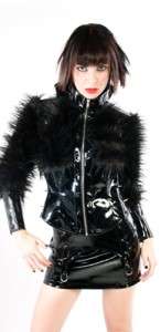   Service Burning Fur You furry jacket hoodie S cyber goth gothic black