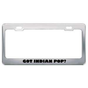 Got Indian Pop? Music Musical Instrument Metal License Plate Frame 